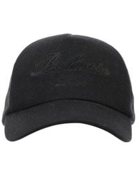 Balmain - Logo Signature Embroidered Cap - Lyst
