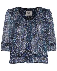 Isabel Marant - Bleu Viscose Shirt - Lyst