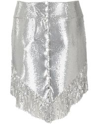 Rabanne - Asymmetric Hem Fringed Mini Skirt - Lyst