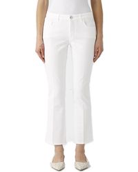 Fay - Logo-patch Mid-rise Cropped Jeans - Lyst