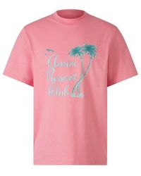 Amiri - Palm Tree Printed Crewneck T-shirt - Lyst