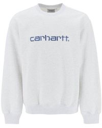 Carhartt - Crew Neck Sweatshirt With Logo Embroidery - Lyst
