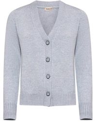 Blanca Vita - V-Neck Knitted Cardigan - Lyst