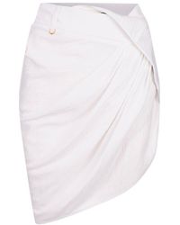 Jacquemus - Asymmetrical Draped Mini Skirt - Lyst