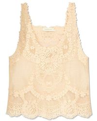 Zimmermann - Natura Lace-patch Tank Top - Lyst