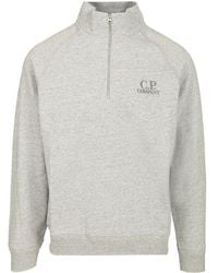 C.P. Company - Half Zip Pullover Sweater - Lyst