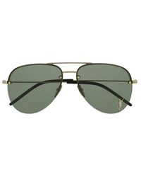 Saint Laurent - Classic Aviator Frame Sunglasses - Lyst