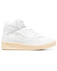 Jil Sander - Basket Mid Leather Sneakers - Lyst