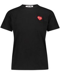 COMME DES GARÇONS PLAY - T-shirt With Red Pixelated Heart Clothing - Lyst