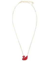Swarovski Iconic Swan Pendant Necklace - Metallic