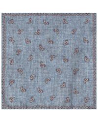Brunello Cucinelli - Paisley Printed Reversible Pocket Square - Lyst