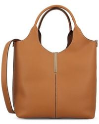 Tod's - Logo Engraved Small Shopper Bag - Lyst