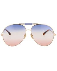 chloe romie 59mm semi rimless aviator sunglasses