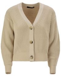 Weekend by Maxmara - Nirvana Ribbed Cotton Yarn Cardigan - Lyst