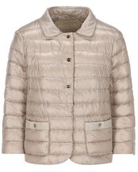 Herno - Long Sleeved Quilted Down Jacket - Lyst