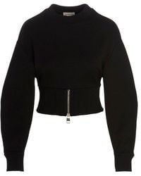 Alexander McQueen - Zip Detailed Sweatshirt - Lyst