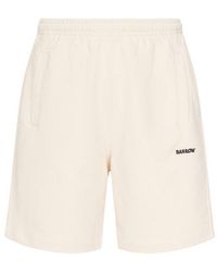 Barrow - Logo Printed Elastic Waistband Shorts - Lyst