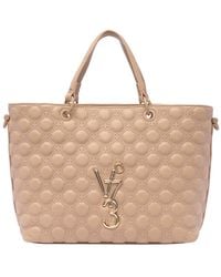V73 - Marzia Logo Plaque Quilted Tote Bag - Lyst