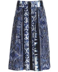Alberta Ferretti Silk Skirt - Blue