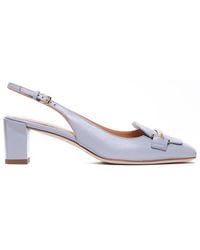 Tod's - Logo Engraved Slingback Pumps - Lyst