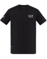 EA7 - Logo-Printed Crewneck T-Shirt - Lyst