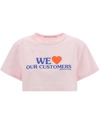Alexander Wang - We Love Our Customers Cropped T-shirt - Lyst