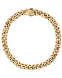 Versace Gold Metal Necklace - Metallic