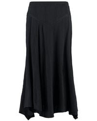 Isabel Marant - Cotton Skirt With Micro Embroideries - Lyst