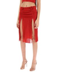 Oséree - Lumière Rose-appliqué Side Slits Mini Skirt - Lyst