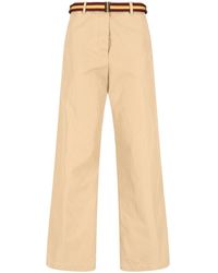 Dries Van Noten - Belted Straight-Leg Trousers - Lyst