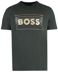 BOSS - Cotton Crew-Neck T-Shirt - Lyst