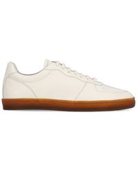 Brunello Cucinelli - Logo Printed Lace-up Sneakers - Lyst