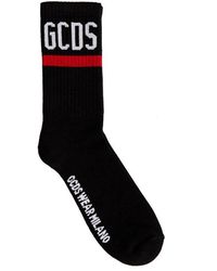 Gcds - Logo Intarsia Ribbed Socks - Lyst