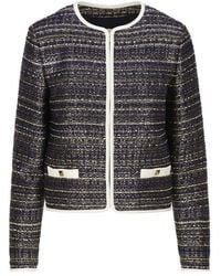 Valentino - Tweed Party Crewneck Long-sleeved Jacket - Lyst