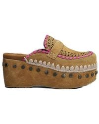 Mou - Overstitch Clogs - Lyst