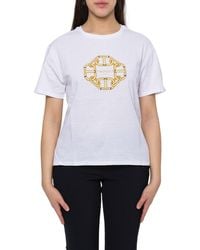 Twinset - Chain Print T-Shirt - Lyst