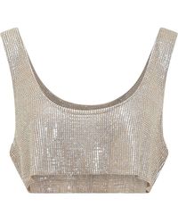GIUSEPPE DI MORABITO - Embellished Cropped Top - Lyst