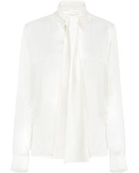 Max Mara Pussybow Blouse - White