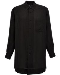 Yohji Yamamoto - Classic Big Shirt, Blouse Black - Lyst