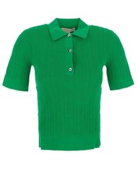 MICHAEL Michael Kors - Ribbed Spring Green Polo - Lyst