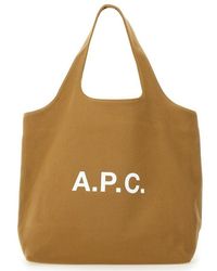 A.P.C. - Ninon Logo-Printed Tote Bag - Lyst