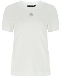 Dolce & Gabbana - Logo Plaque Crewneck T-shirt - Lyst