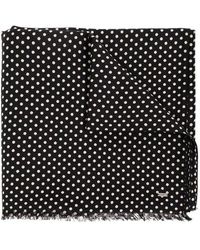 Saint Laurent - Scarf With Dotted Pattern - Lyst