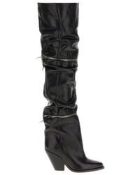Isabel Marant - Lelodie Thigh-high Pointed-toe Boots - Lyst