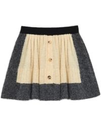 Loewe - Colour-block Knitted Skirt - Lyst
