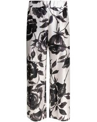 SLEEP NO MORE - Floral Wide Leg Pants - Lyst