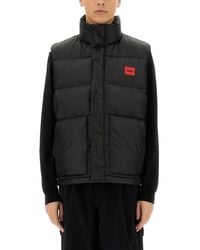 BOSS - Logo Patch Zip-Up Vest - Lyst