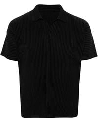 Homme Plissé Issey Miyake - Pleated Short Sleeved Polo Shirt - Lyst