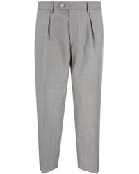 Etro - Fresh Wool Tailored Trousers - Lyst
