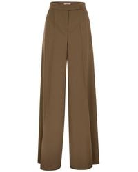 Max Mara - Ninfa Wool Gabardine Trousers - Lyst